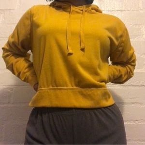 Yellow crop hoodie